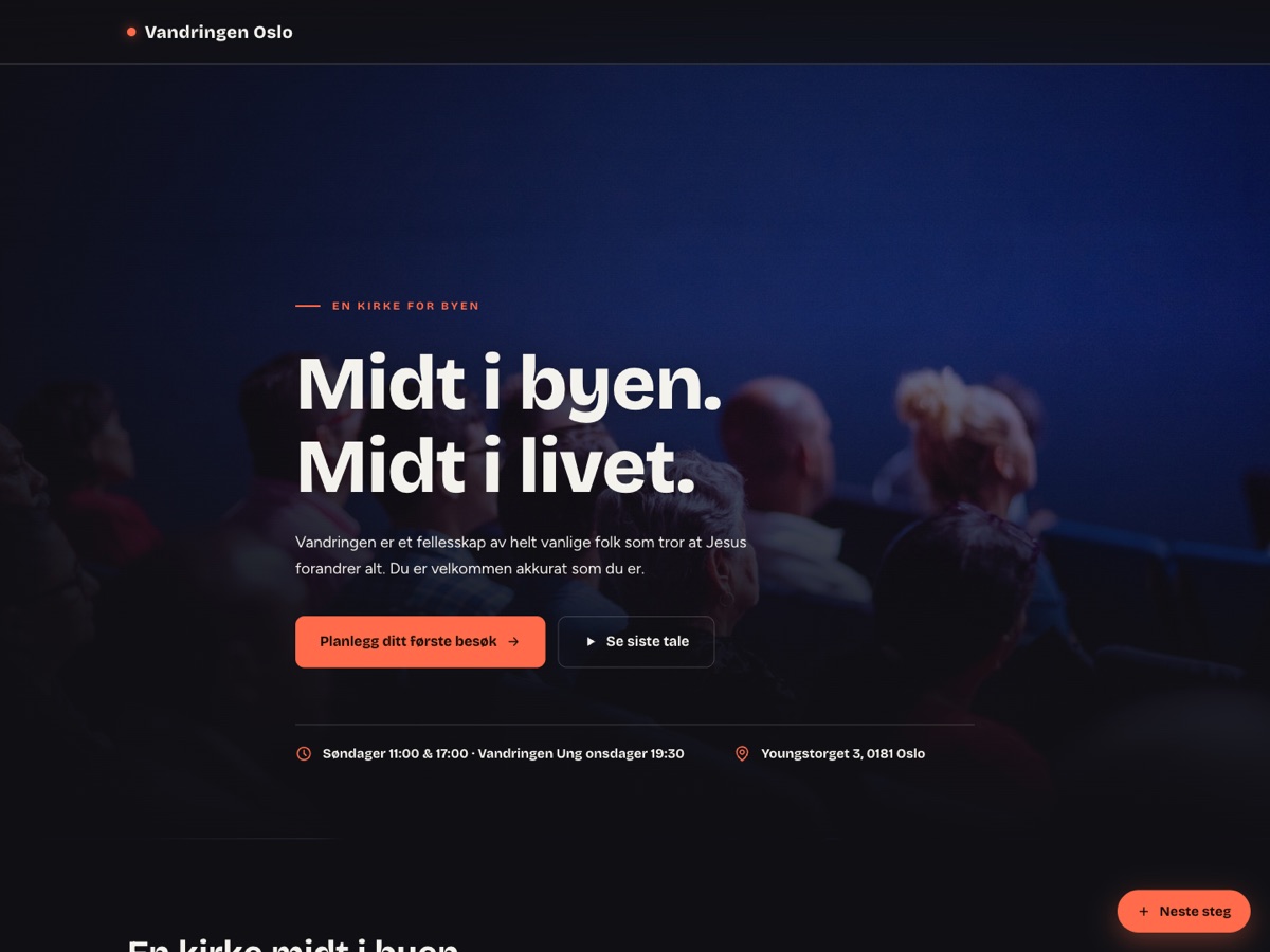 Skjermbilde av malen Takt